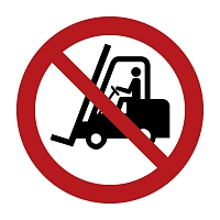 Podlahová značka – Zákaz vjezdu vozíků, 50 cm, PVC